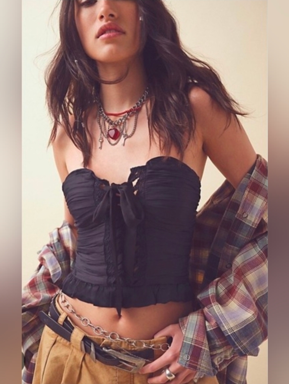 Free People Aurelia Silky Corset Top